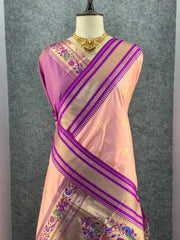 Traditional Paithani Kadiyal Border Saree