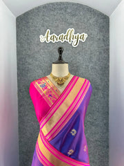 Traditional Paithani Kadiyal Border Saree