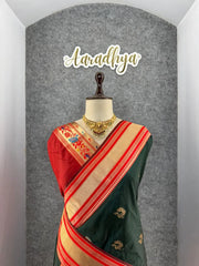 Traditional Paithani Kadiyal Border Saree