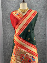 Traditional Paithani Kadiyal Border Saree