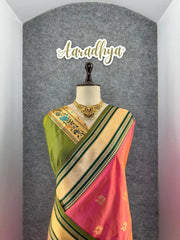 Traditional Paithani Kadiyal Border Saree