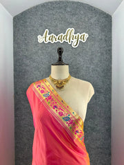 Traditional Paithani Kadiyal Border Saree