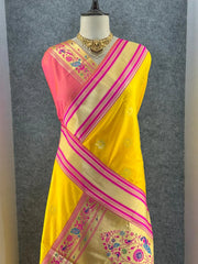 Traditional Paithani Kadiyal Border Saree