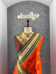 Traditional Paithani Kadiyal Border Saree