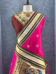 Traditional Paithani Kadiyal Border Saree
