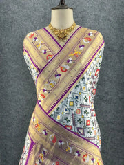 Traditional Kanchivaram Patola Paithani Silk Saree