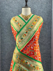 Traditional Kanchivaram Patola Paithani Silk Saree
