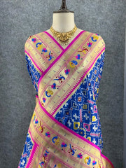 Traditional Kanchivaram Patola Paithani Silk Saree