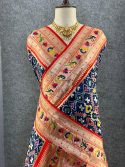 Traditional Kanchivaram Patola Paithani Silk Saree