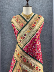 Traditional Kanchivaram Patola Paithani Silk Saree