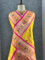 Traditional Kanchivaram Patola Paithani Silk Saree