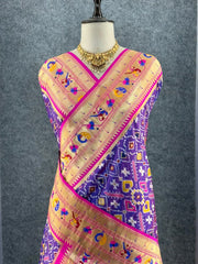 Traditional Kanchivaram Patola Paithani Silk Saree