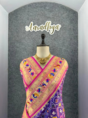 Traditional Kanchivaram Patola Paithani Silk Saree