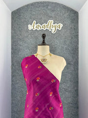Elegant Matka Silk Embroidered Saree