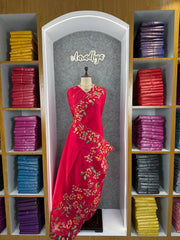 Elegant Matka Silk Embroidered Saree