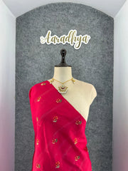 Elegant Matka Silk Embroidered Saree