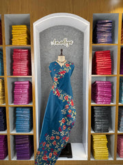 Elegant Matka Silk Embroidered Saree