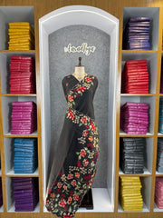 Elegant Matka Silk Embroidered Saree