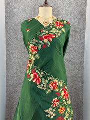 Elegant Matka Silk Embroidered Saree