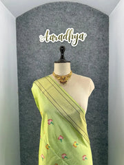 Soft Tussar Silk Pastel Paithani Saree