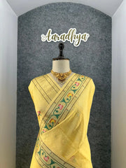 Soft Tussar Silk Pastel Paithani Saree