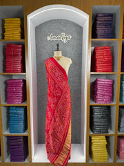 Premium Pure Gaji Silk Bandhani Dupatta