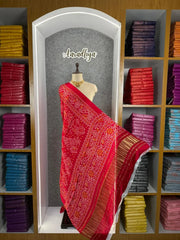 Premium Pure Gaji Silk Bandhani Dupatta
