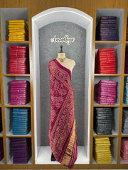 Premium Pure Gaji Silk Bandhani Dupatta