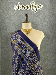 Premium Pure Gaji Silk Bandhani Dupatta
