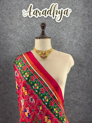 Animal Design Pure Gaji Silk Patola Dupatta