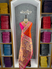 Rajwadi Mor Paithani Zari Butti Saree