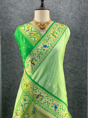 Rajwadi Mor Paithani Zari Butti Saree