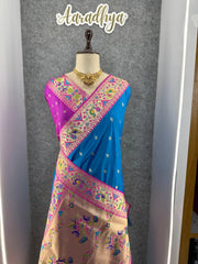Rajwadi Mor Paithani Zari Butti Saree