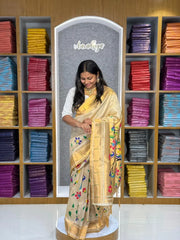 Bamboo Tissue Silk Half Half Paithani Saree