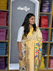 Bamboo Tissue Silk Half Half Paithani Saree