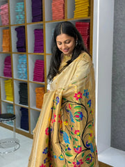 Bamboo Tissue Silk Half Half Paithani Saree
