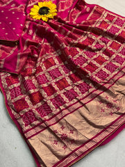 Premium Dola Silk Lagdi Patta Saree