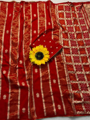 Premium Dola Silk Lagdi Patta Saree