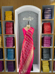 Premium Dola Silk Lagdi Patta Saree