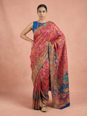 Pure Viscose Silk Meenakari Position Weaving Saree