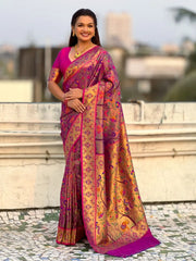 Super-Hit All Over Tissue Silk Paithani Saree