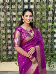 Pichwai Paithani Silk Saree – Royal Heritage Collection