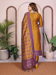 AE-19A – Unstitched Patola Soft Silk 3 Piece Suits
