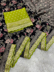 Dola Silk Zari Pallu woven Banarasi Saree