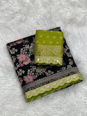 Dola Silk Zari Pallu woven Banarasi Saree