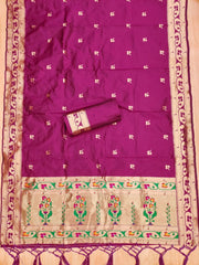 AE-015 – Royal Elephant Paithani Unstitched Suit