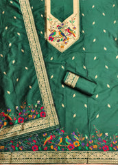 AE-021 – Multicolor Bird Motif Paithani Suit Set