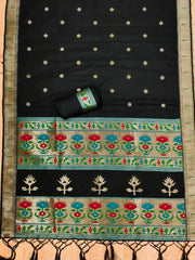 AE-004 – Soft Silk Unstitched Paithani Suits