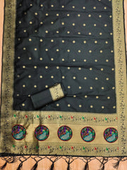 AE-012 – Royal Peacock Garden Paithani Silk Suit Set