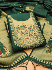 AE-010 – Premium Zari Bird Design Paithani Suit